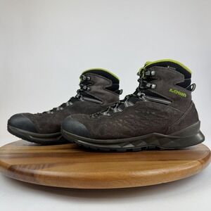 Mens Lowa Explorer II GTX Mid Waterproof Gortex Gray Green Hiking Shoes Size 8 M